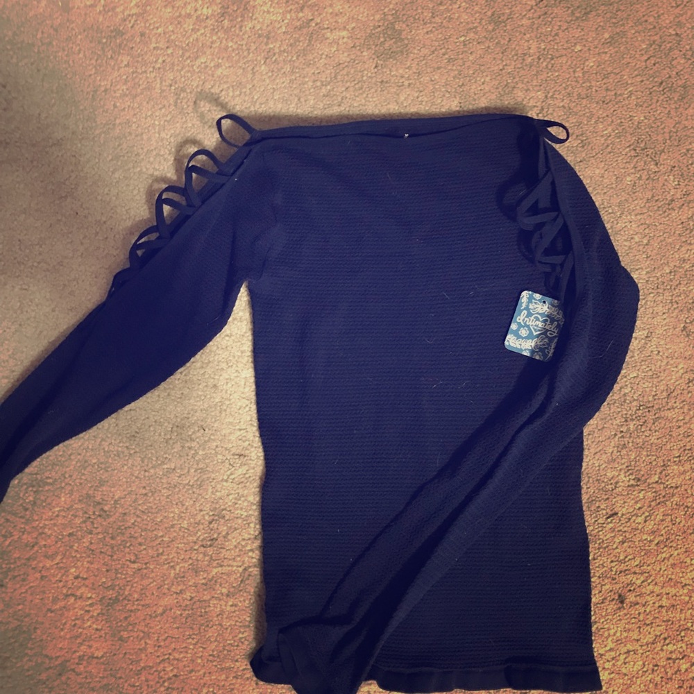 Free People Navy Going Out Top